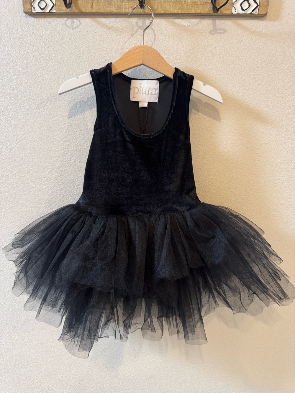 NWT 6Y iloveplum Black Velvet Tutu Dress - Kids Costume!